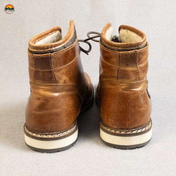 Franco Fortini Blake Chukka Boots Brown Leather Faux Fur Lace-Up Men's Size 13M - Picture 5 of 12